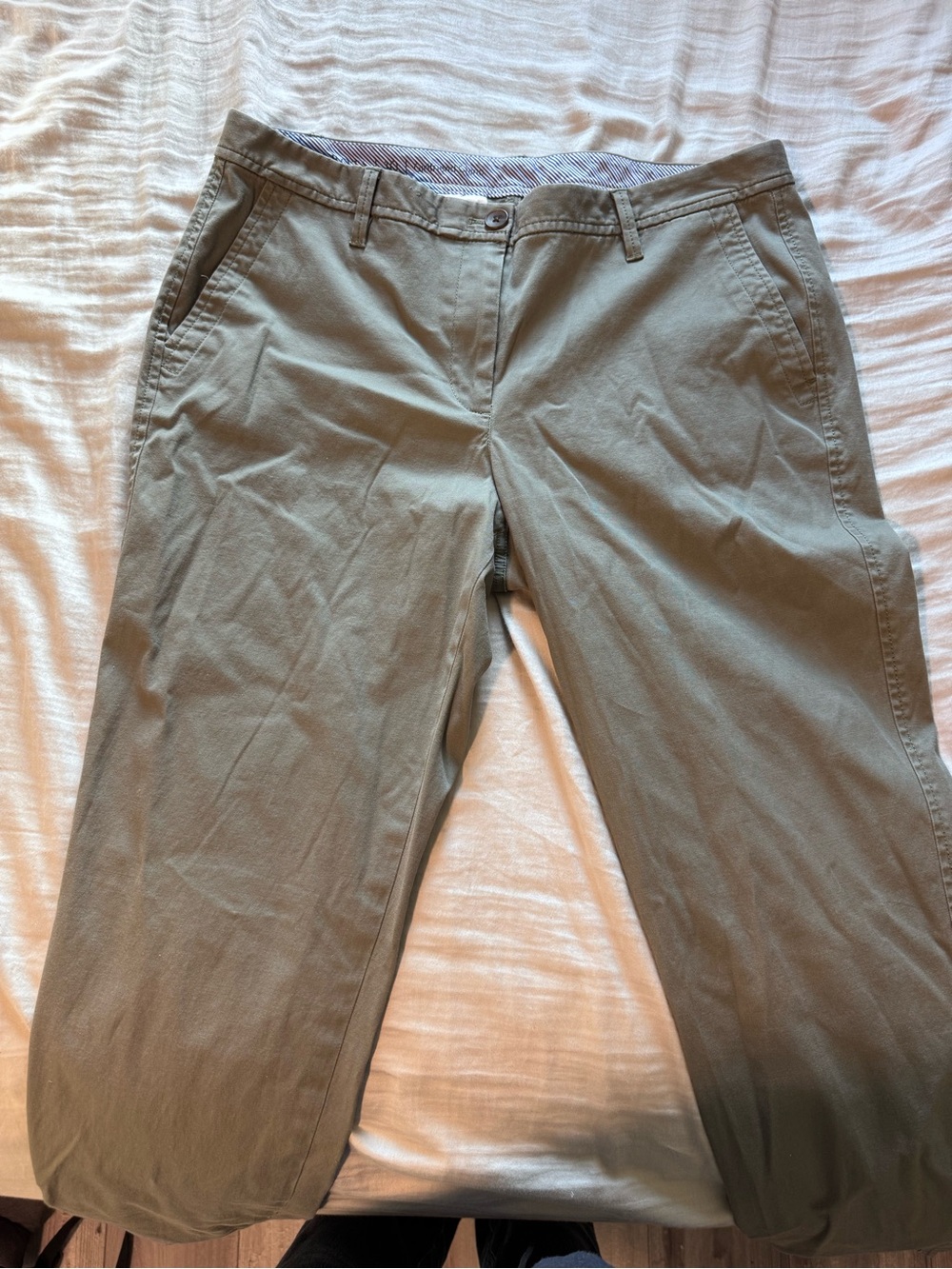 Talbots Weekend Chino Olive Green Straight Leg Pants Women’s Size 10